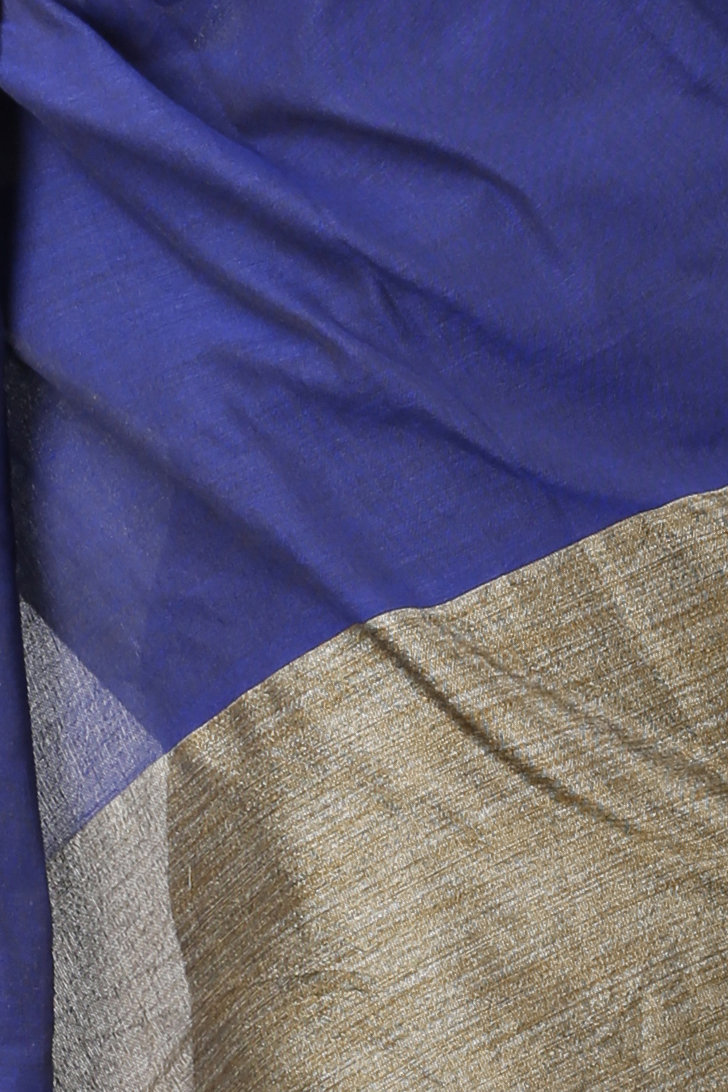 Blue Pure Cotton Kesh Than Hand Loom Saree (5233)